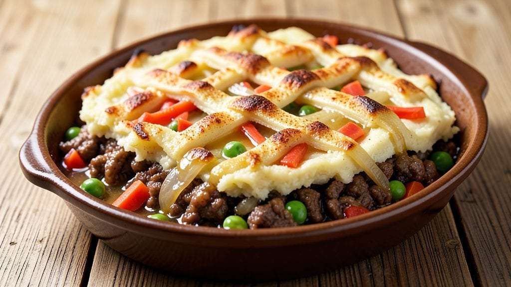 Babish Shepherd's Pie Recipe: Herb-Crusted Potato Topping Over Hearty Beef and Veggies