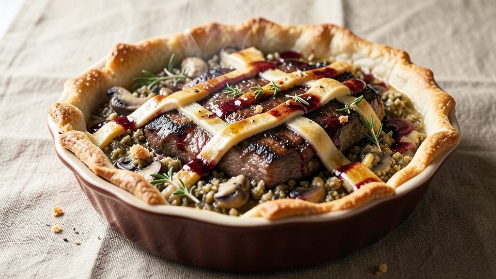 Beefsteak Pie Recipe: Flaky Pastry Crust Over Hearty Beef Filling
