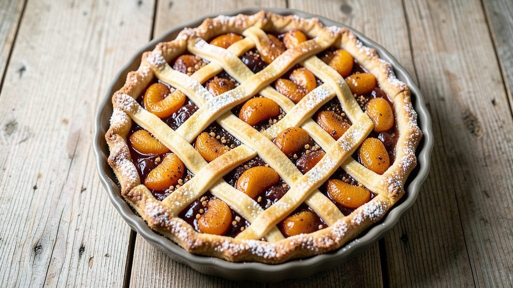 Canned Apricot Pie Recipe: Molasses-Kissed Crust Over Bursting Fruit