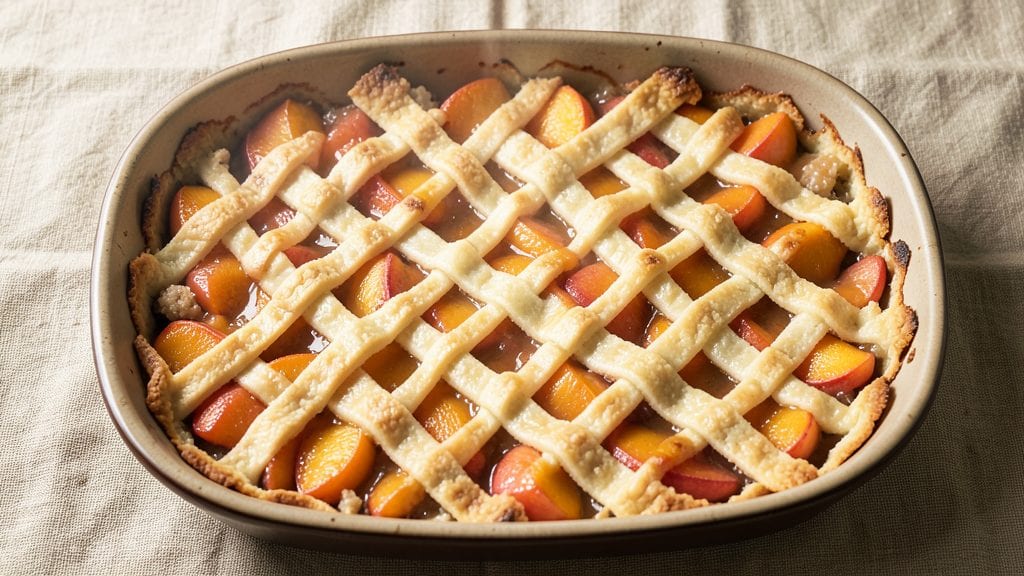 Canned Peach Cobbler Recipe With Pie Crust: Summer-Inspired Crunch Over Juicy Peaches