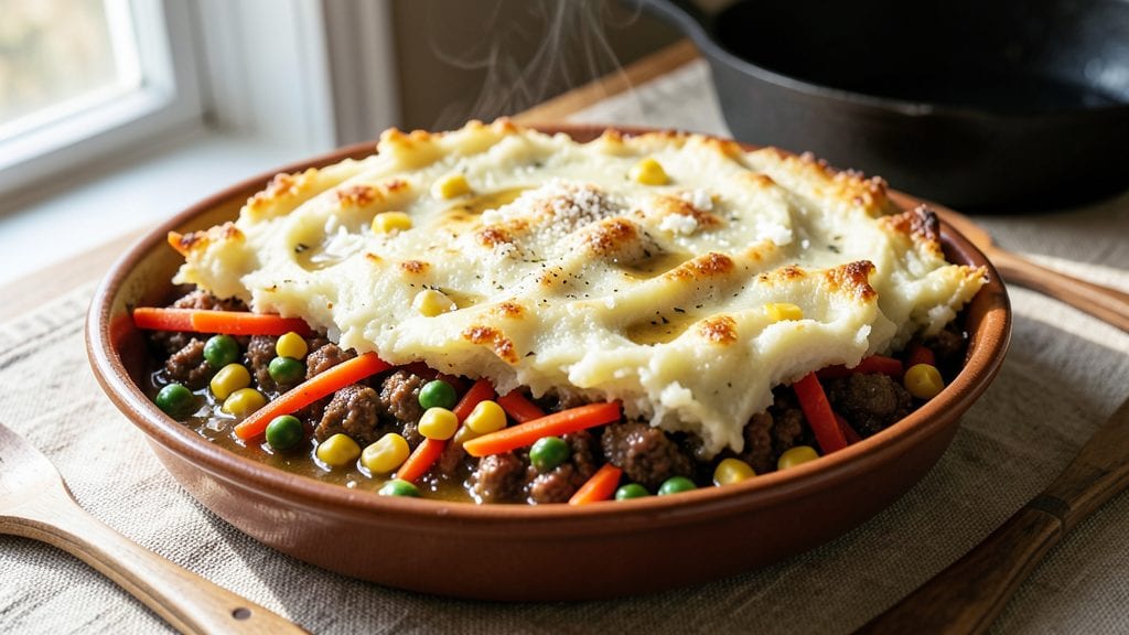 Classic Shepherd's Pie Recipe With Corn: Savory Beef and Veggie Bake Under Crispy Topping