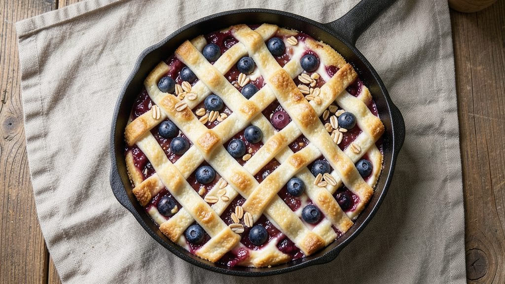 Cobbler Pie Recipe: Wobbly Vanilla Layers Sealed With Crispy Oat Top