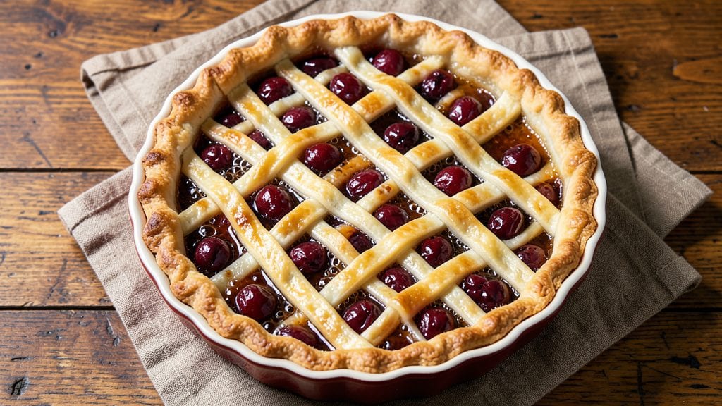 Comstock Canned Cherry Pie Recipe: Molasses-Kissed Crust Over Bursting Fruit