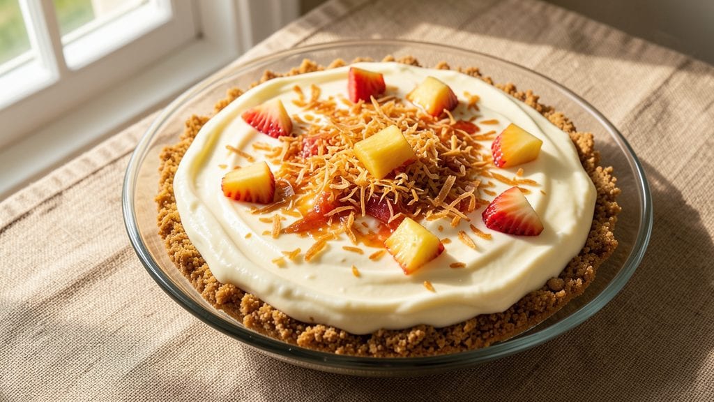 Duke's Hula Pie Recipe: Coconut-Cream Cheese Swirl With Toasted Coconut Crown
