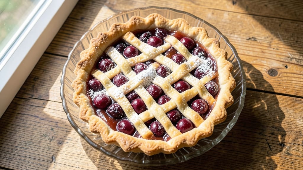 Grandma's Old-Fashioned Cherry Pie Recipe: Homestyle Crust and Bursting Fruit Filling