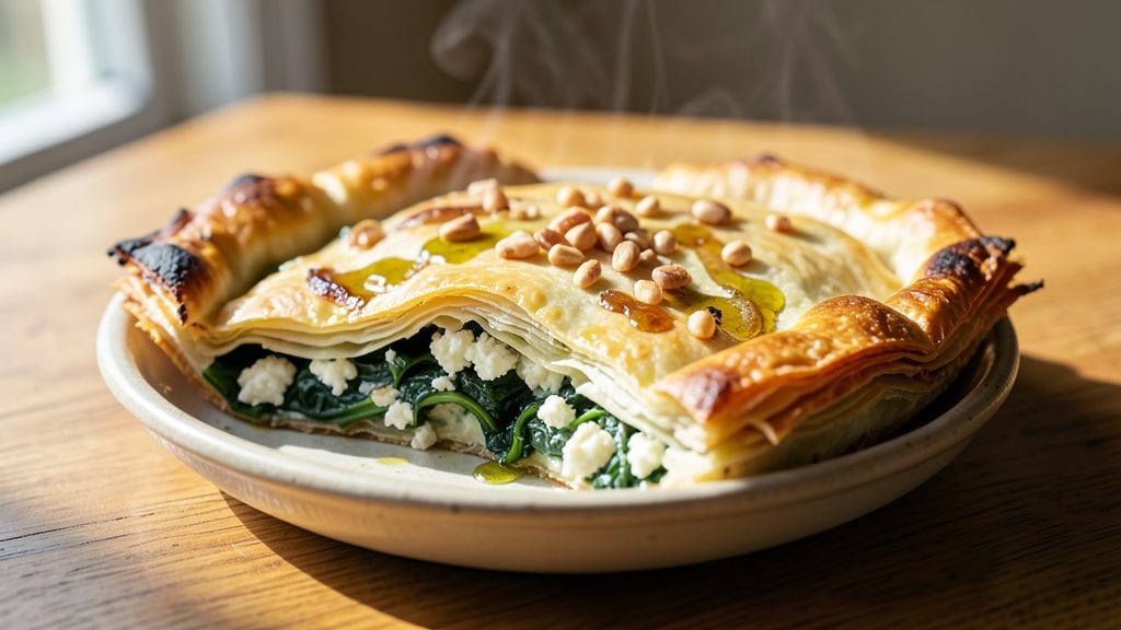 Jamie Oliver's Spinach Feta Filo Pie Recipe: Golden Crust With Herby Filling Magic