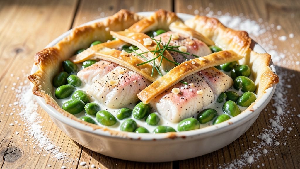 Jamie Oliver's Sweet Pea Fish Pie Recipe: Herby Crust Over Creamy Pea-Perfection