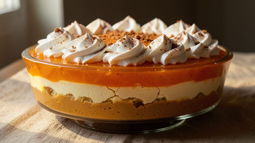 Jello Layered Pumpkin Pie Recipe: No-Bake Wobble Magic with Creamy Swirls