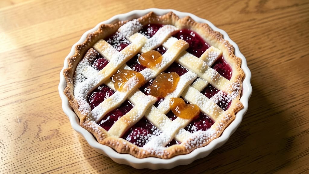 Jelly Pie Recipe: Crisp Oat Crown Over Bursting Fruit Filling