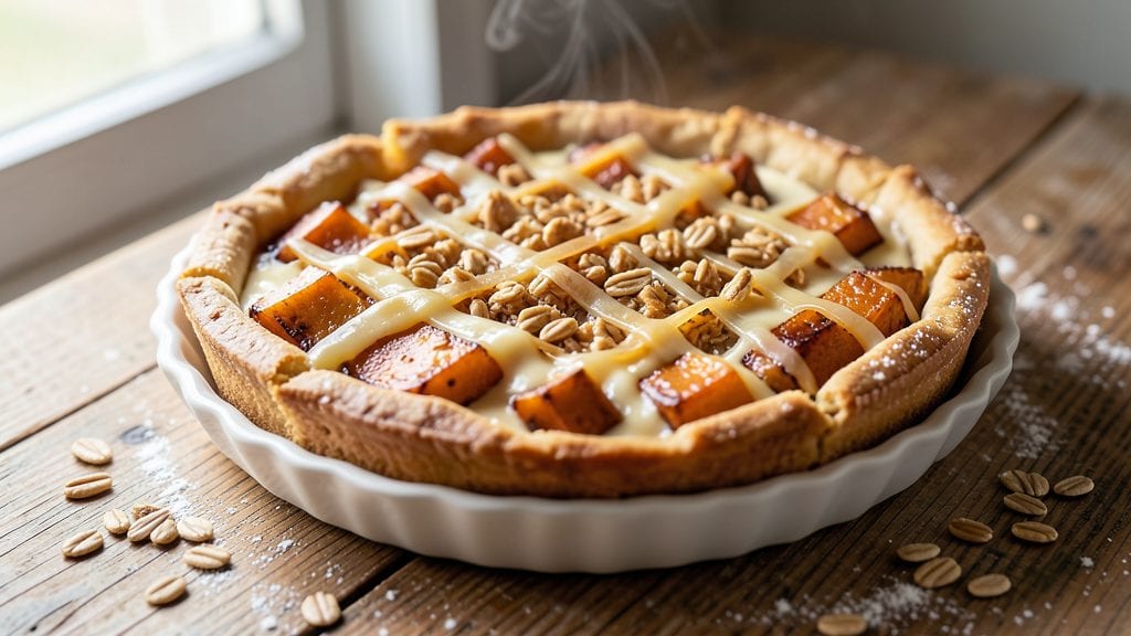 Kabocha Squash Pie Recipe: Warm Spiced Filling With Crispy Oat Crust Topping
