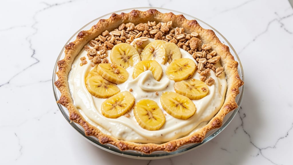 Marie Callender's Banana Cream Pie Recipe: Oat Crown Crunch Over Velvety Vanilla Bliss