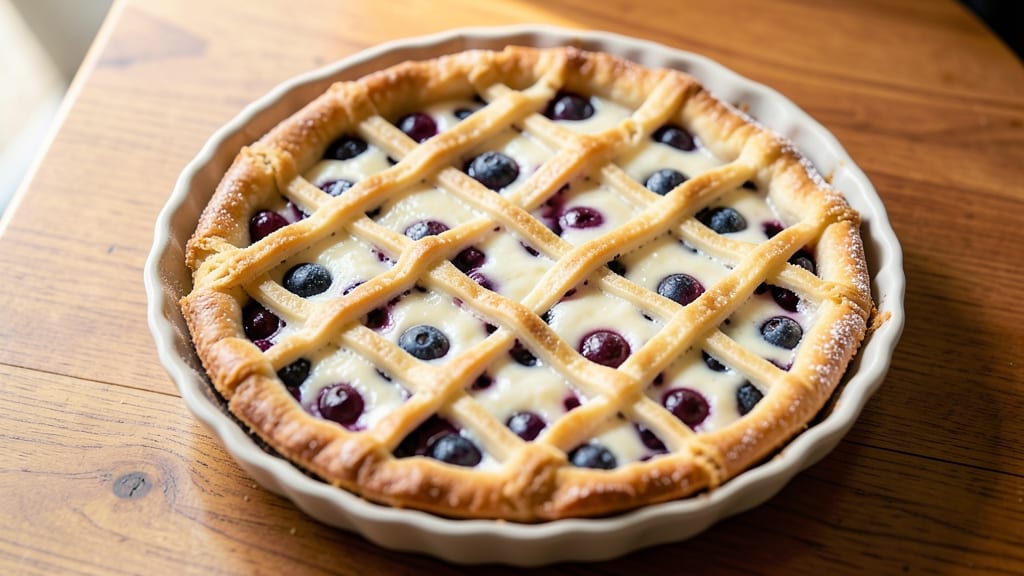Marie Callender's Double Cream Blueberry Pie Recipe: Velvety Filling and Pressed Oat Crown Crunch