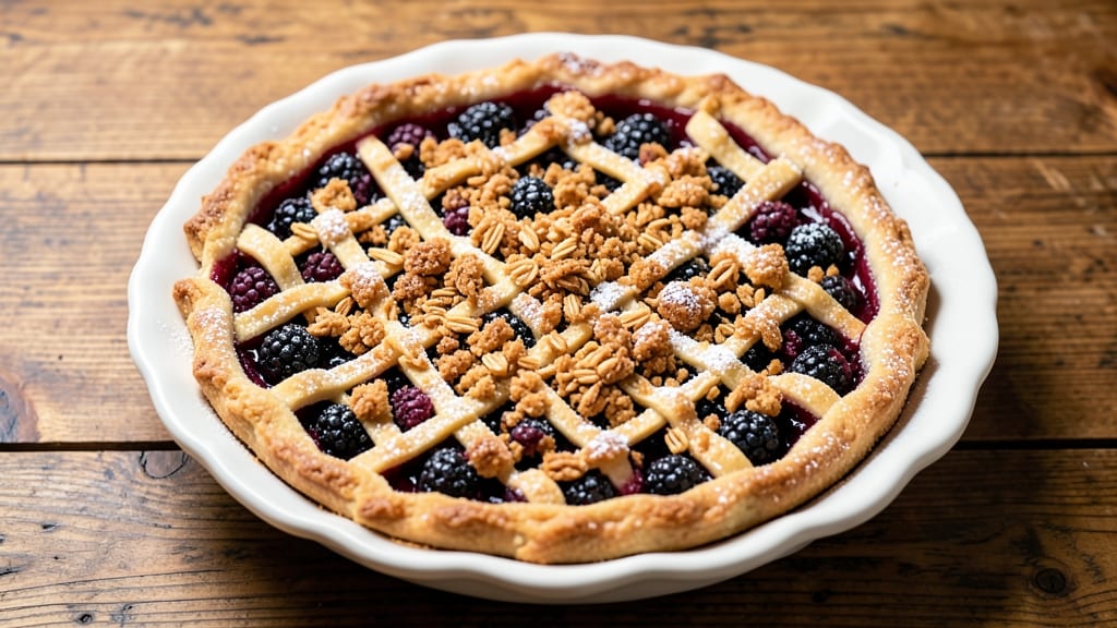 Marie Callender's Razzleberry Pie Recipe: Oat Crown Crunch Over Bursting Blackberry Bliss