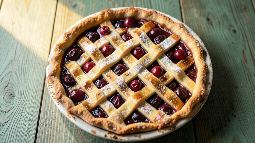 Old Fashioned Canned Cherry Pie Recipe: Molasses-Kissed Crust and Bursting Fruit