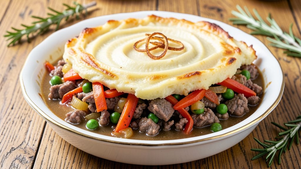 Preppy Kitchen Shepherd's Pie Recipe: Fluffy Potato Crown Over Savory Meat and Veggie Filling