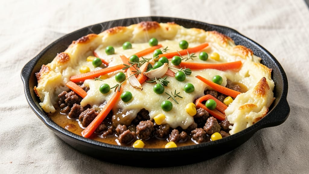 Skillet Shepherd's Pie Recipe: One-Pan Creamy Mashed Crown Over Hearty Beef