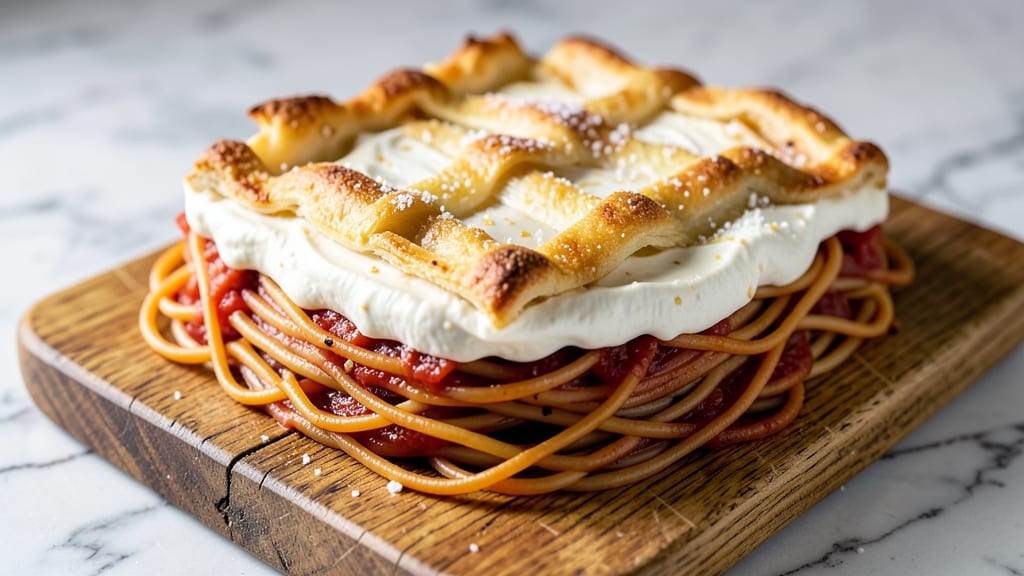 Spagetti Pie Recipe: Creamy Tomato-Ricotta Layers With Crispy Breadcrumbs