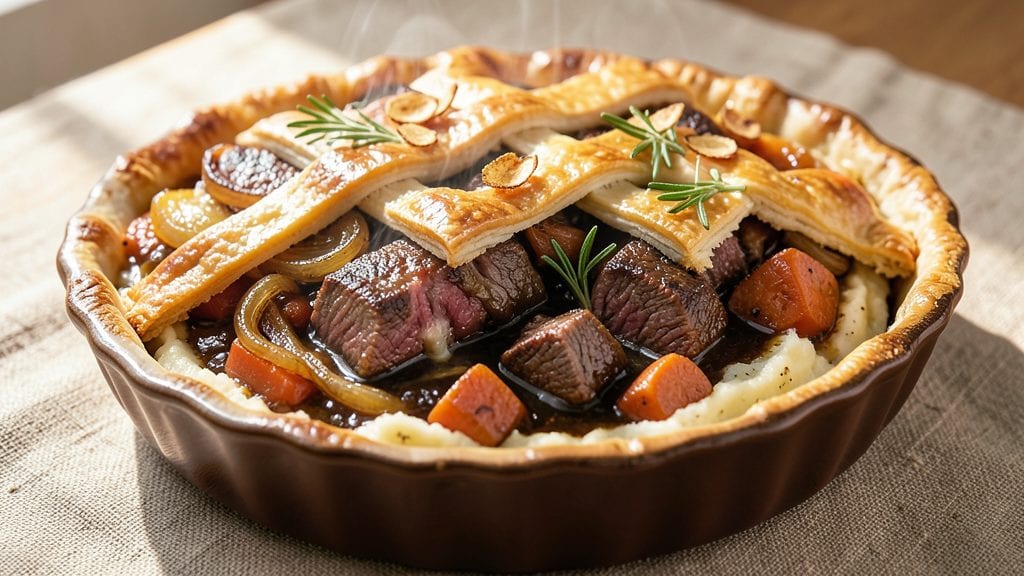 Steak and Guinness Pie Recipe: Rich Beer-Braised Meat in Flaky Pastry
