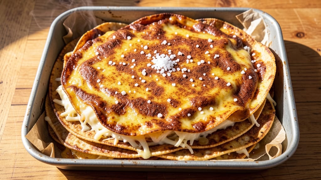 Tortilla Pie Recipe: Crispy Crust, Gooey Cheese, Sweet Cinnamon Layers