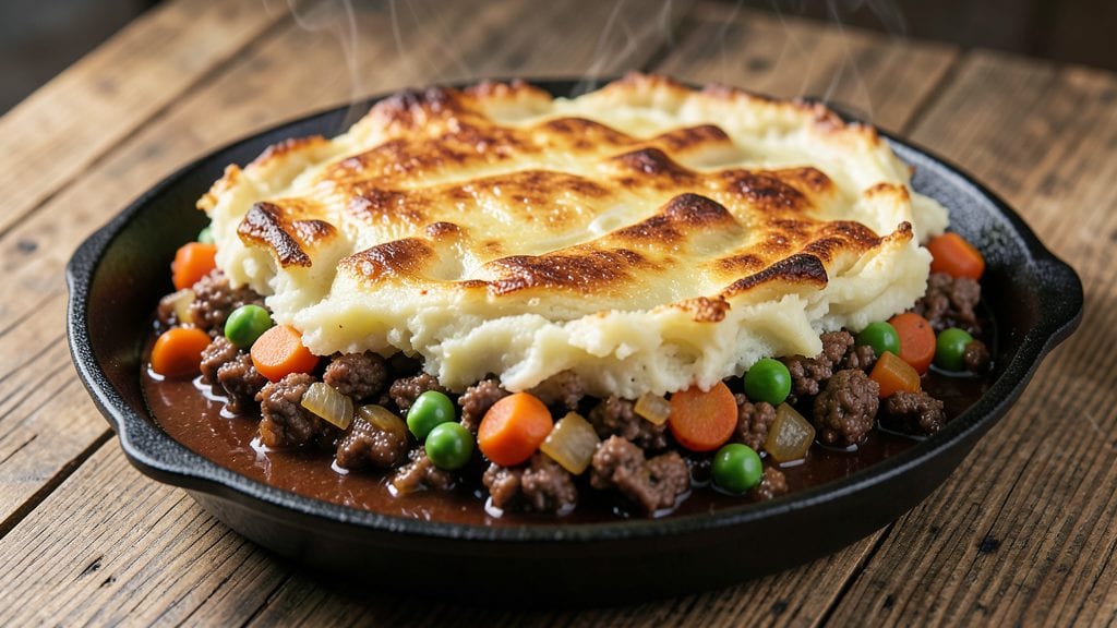 Traditional Irish Shepherd's Pie Recipe: Mashed Potato Blanket Over Savory Beef and Root Vegetables